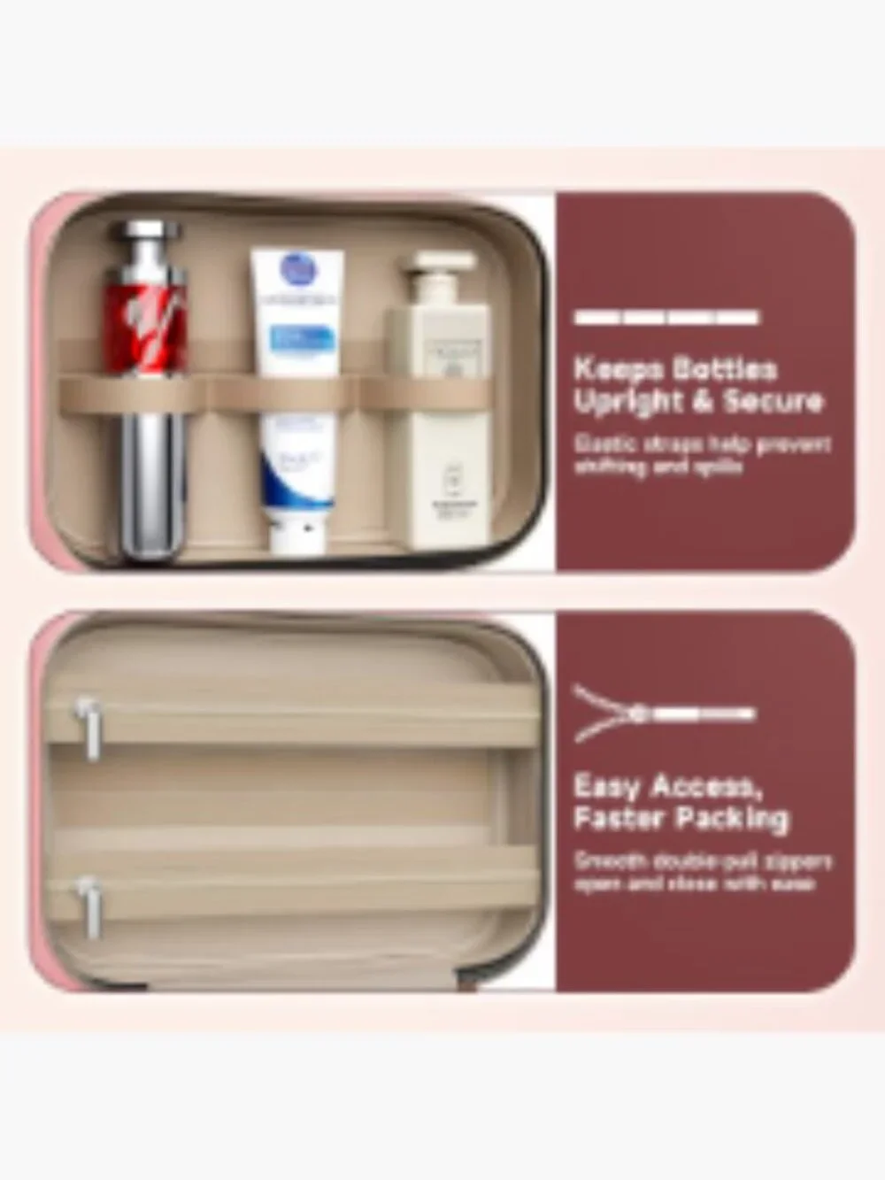 Hanging Toiletry Bag Travel Makeup Organizer Clear Pockets Oxford Cloth
